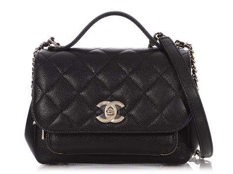 Chanel Black Quilted Caviar Small Business Affinity Gold 